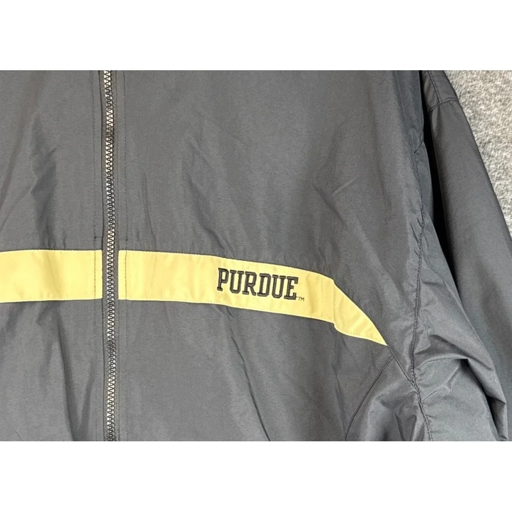 Nike Purdue Boilermakers Track Jacket NCAA Men XL Gray Gold Full Zip Windbreaker